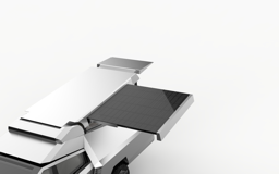 Daytime — roof-integrated solar panel detail