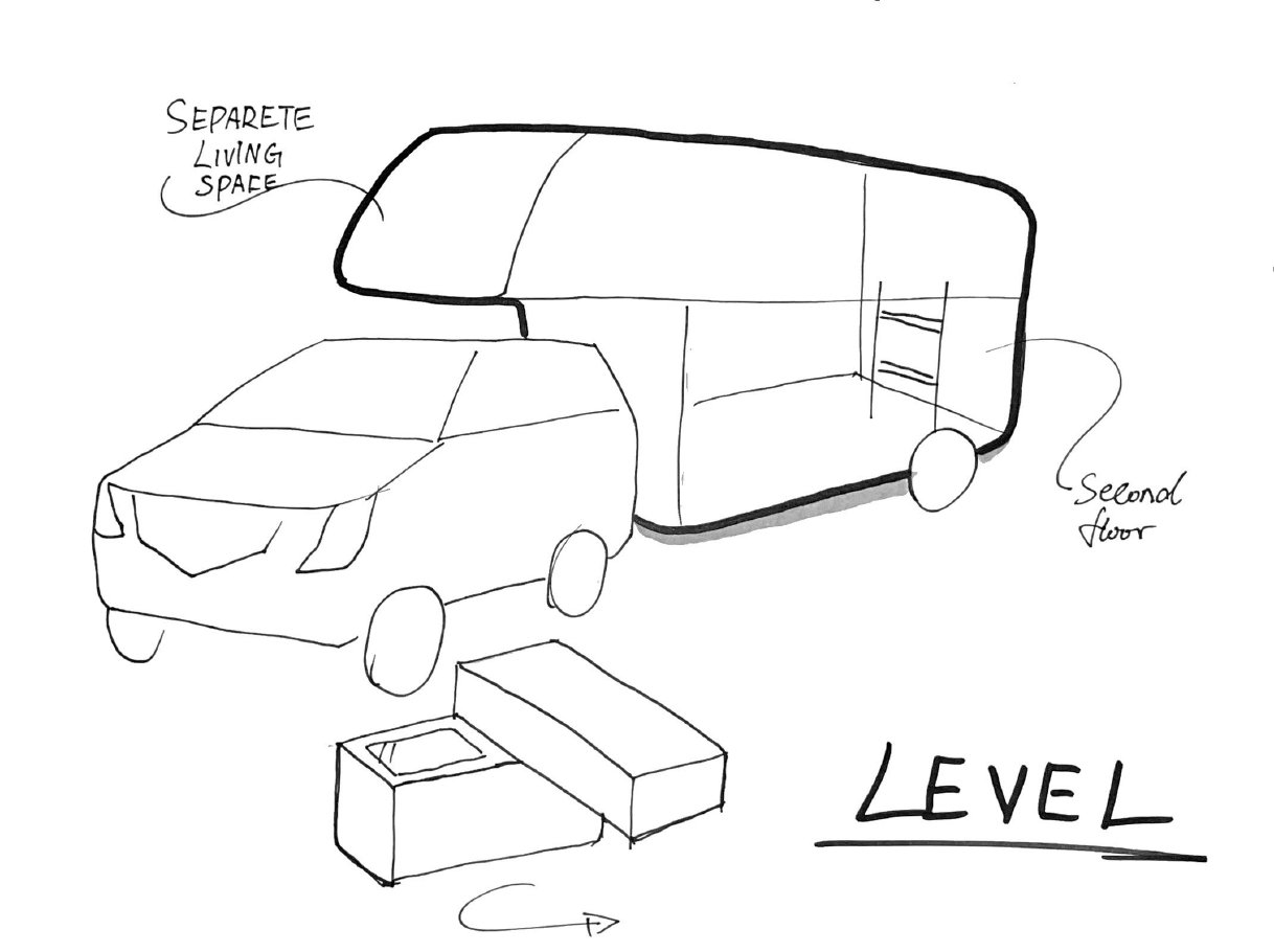Level — separate living space with second-floor cabin