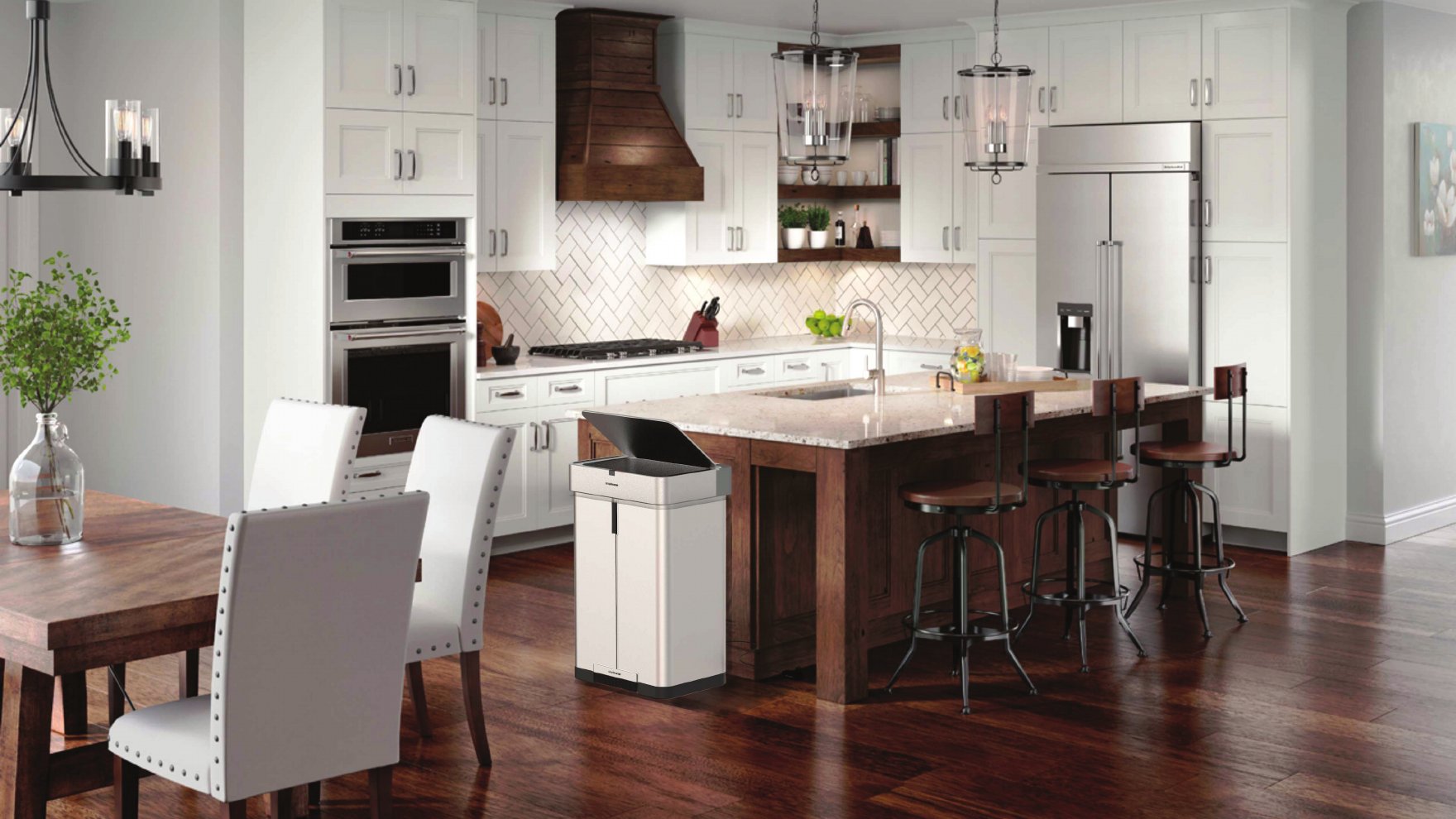 In a modern kitchen setting